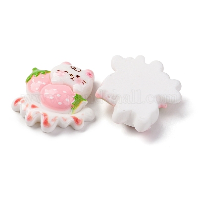 Кабошоны из непрозрачной смолы с кошачьей тематикой CRES-Z010-01D-1