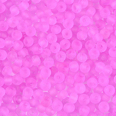 Прозрачные матовые цветные стеклянные бусины SEED-T007-12I-1