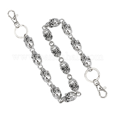 Цепные ремни из цинкового сплава с черепом&nbsp;AJEW-WH0070-24AS-1