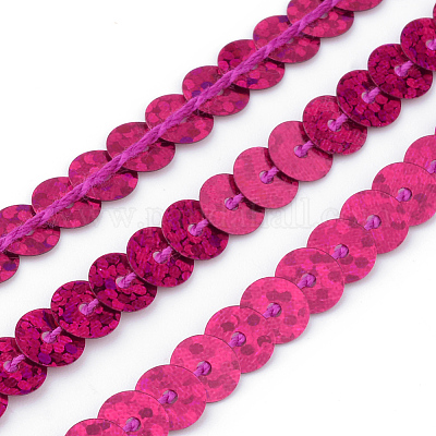 Бусины с пайеткой из экологически чистого пластика PVC-Q092-6mm-P50108-1