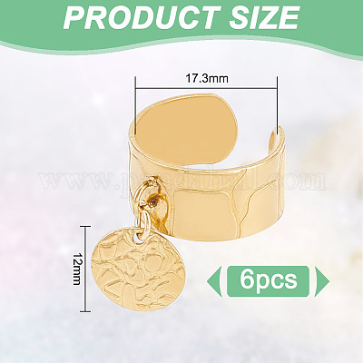 Кольца-манжеты из нержавеющей стали 304 RJEW-UN00010-1