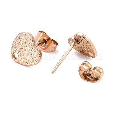 Ионное покрытие (ip) 304 нержавеющая сталь гвоздики фурнитура для сережек STAS-I183-02A-RG-1