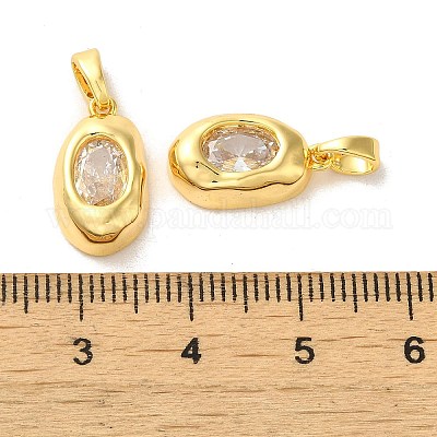 Латунные микро проложить кубического циркония подвески KK-H461-04G-1