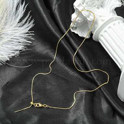 1 мм стойка покрытие латунная цепочка коробка регулируемые слайдер ожерелья для женщин мужчин MAK-L044-56G-1