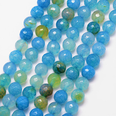 Естественно хрустят агат бисера пряди&nbsp;G-K166-07F-8mm-11A-1