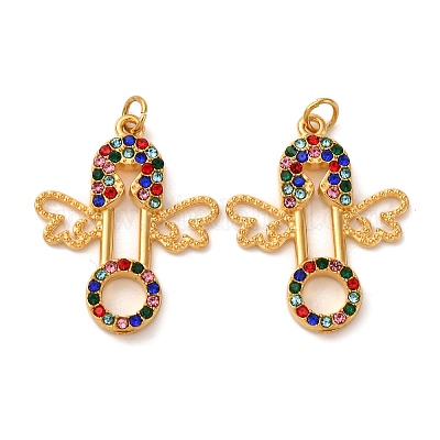 Подвески из нержавеющей стали 304 со стразами STAS-U061-17G-1