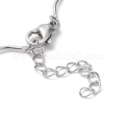 Браслет-цепочка из не тускнеющей нержавеющей стали марки 304 с закрученными звеньями BJEW-K226-06P-1
