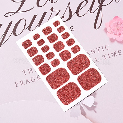 Однотонные блестящие накладки для ногтей на ногах с полным покрытием MRMJ-N011-36-M-1