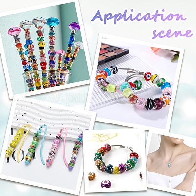 120шт смоляные европейские бусины FIND-SP0002-05A-1