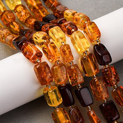Нити бусин из натурального янтаря градиентного цвета G-F803-D01-02-1