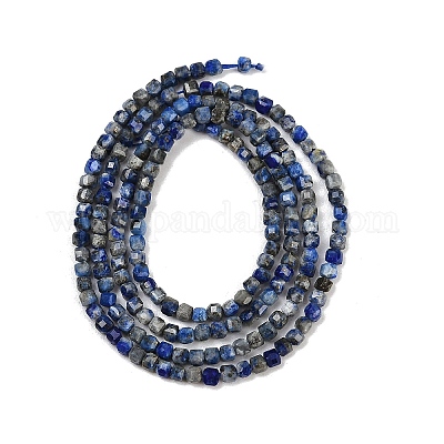 Нитки бусины из натурального ляписа-лазури G-RM241221-K25-1