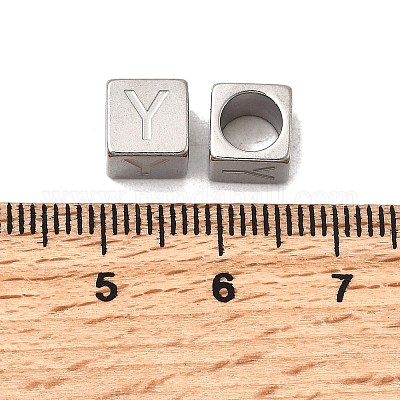 Европейские бусины из нержавеющей стали 304 STAS-D382-02Y-P-1