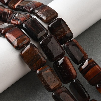 Нити бусин из натурального красного тигрового глаза G-S386-A15-1