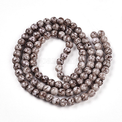 Выпечка окрашенные стеклянные бусины пряди DGLA-N003-8mm-A05-1