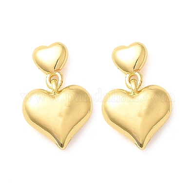 Латунные болтающиеся серьги EJEW-R018-11G-1