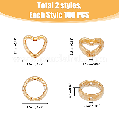 200шт 2 стиля ccb пластиковые рамки для бусин CCB-HY0001-10-1