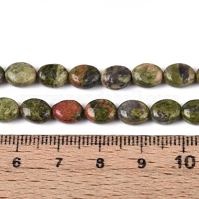 Природные Unakite бисер нитей G-T142-15-1