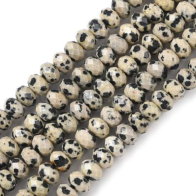 Нити из натуральных далматинских бусин G-D344-A26-1