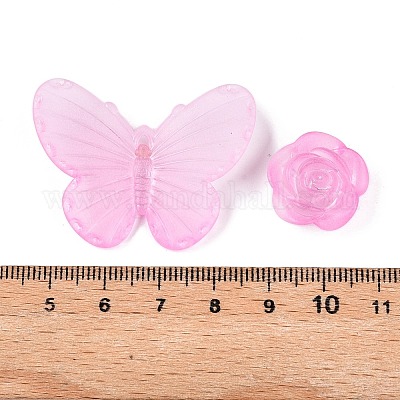 Прозрачные акриловые бусины OACR-H039-04F-1