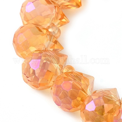 Стеклянные бусины с гальваническим покрытием &nbsp;EGLA-D030-17M-1