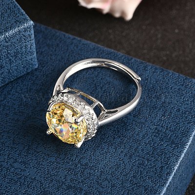 Регулируемые 925 серебряные манжеты с микропаве из кубического циркония для женщин RJEW-F183-01B-02-1