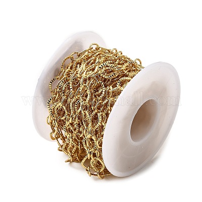 Цепи прямоугольные звенья с текстурой из латуни CHC-C014-11G-1