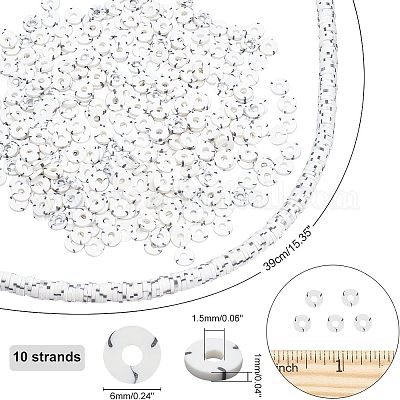 10 нить бусины из полимерной глины ручной работы. Аксессуары для самостоятельного изготовления браслетов и ожерелий CLAY-NB0001-40-1