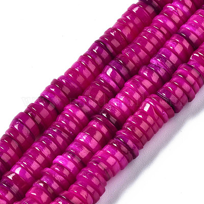 Нити бусин из натуральных пресноводных ракушек SHEL-Q024-001F-1