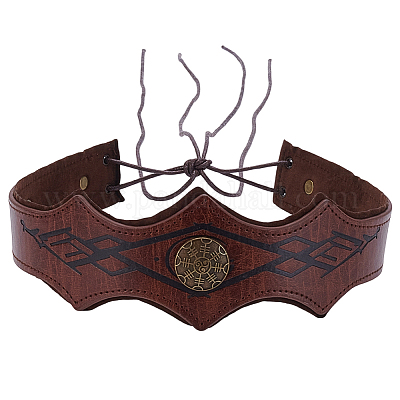 Ободки для волос из искусственной кожи и сплава для женщин и девочек OHAR-WH20009-02C-01-1