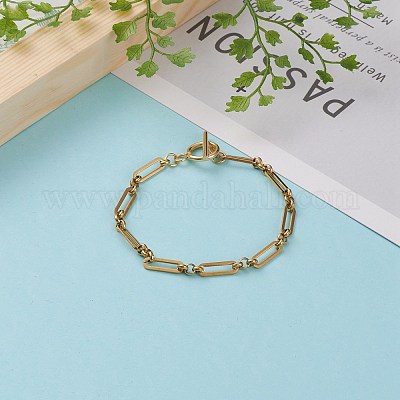 Браслеты-цепочки Figaro из нержавеющей стали 304 BJEW-JB05838-1