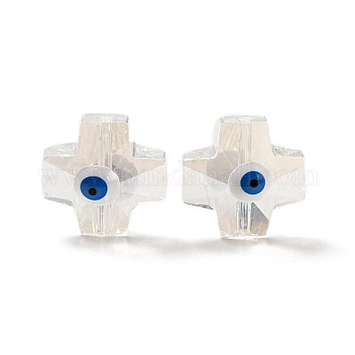 Прозрачные стеклянные бусины GLAA-F121-09G-1