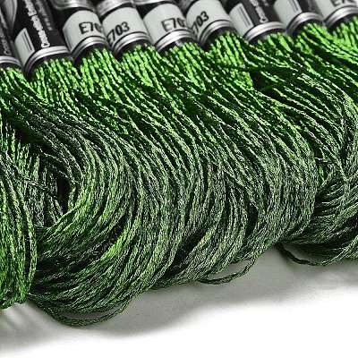 10 моток двухслойной мулине из металлизированного полиэстера для вышивания OCOR-Q057-A08-1