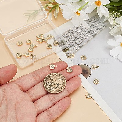 20 шт. 2 стиля подвески из латуни с прозрачным кубическим цирконием FIND-AR0005-22G-1