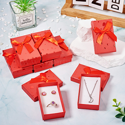 Картонные коробки для упаковки ювелирных изделий с узором в горошек CON-TAC0011-04B-06-1