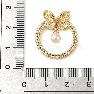 Латунные микропаве прозрачные подвески с фианитом KK-I712-20G-1