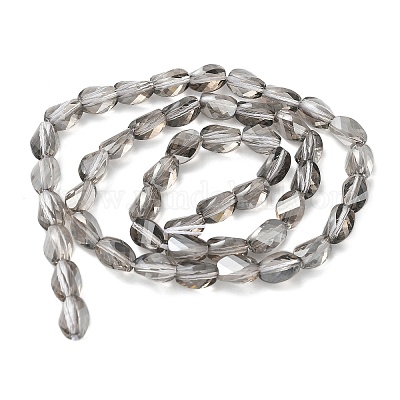 Стеклянные бусины с гальваническим покрытием  EGLA-L045-C-PL02-1