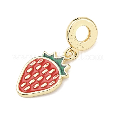 Латунные эмалевые фрукты европейские подвески&nbsp;LS-KK-B159-03G-1