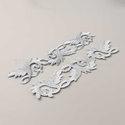 Цветок полиэстер компьютерная вышивка пришить заплатки PATC-WH0001-77-1