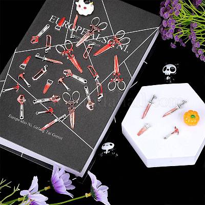 36шт 6 стиля подвески из сплава с эмалью ENAM-SZ0004-22-1