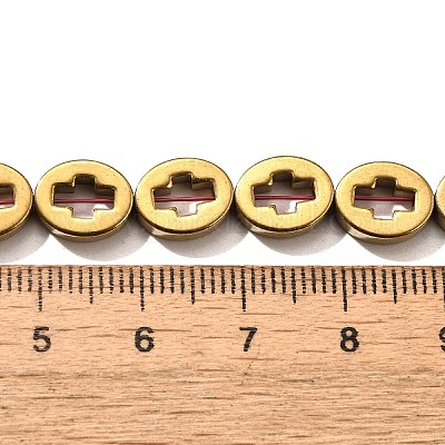 Гальванические нити из синтетических немагнитных гематитовых бусин G-L613-Z01-02E-1