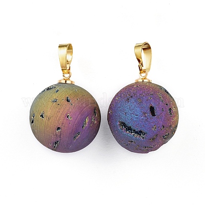 Гальванические природные друзы геодез агаты подвески G-L479-38-G-1