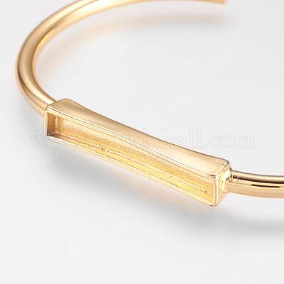 Латунь манжеты браслет материалы BJEW-K153-02C-1