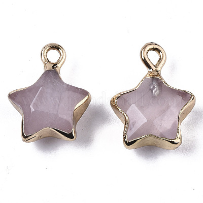 Природного розового кварца подвески G-N326-36E-1