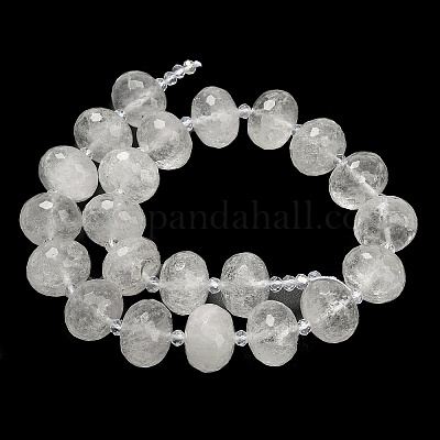 Природных кристаллов кварца бисер нитей G-L642-I02-18x13mm-1