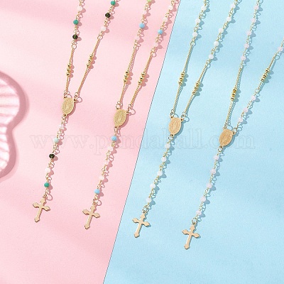 Четки из граненого стекла и латуни NJEW-JN05672-1