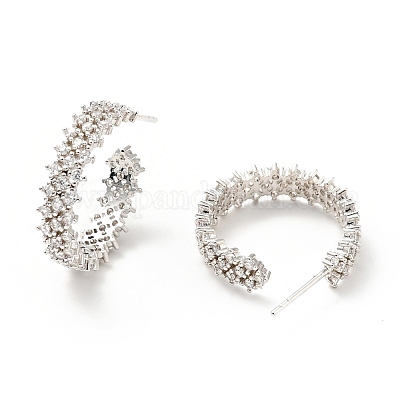 Серьги-гвоздики в форме буквы 