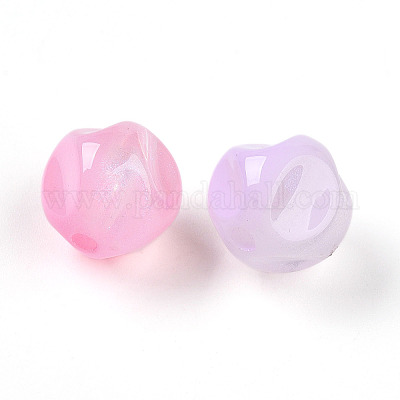 Прозрачные акриловые бусины с УФ-покрытием OACR-I015-45-1