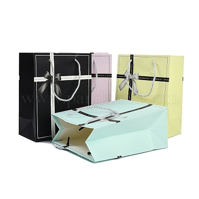 Бумажные пакеты ко Дню святого Валентина с бантом и веревочной ручкой ABAG-P015-02-1