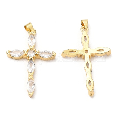 Стойки обшивки латунь микро проложить Циркон подвеску KK-A185-36G-1