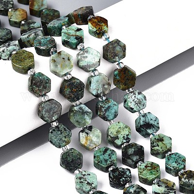 Бусы натуральная африканская бирюза (яшма) G-P534-A26-02-1